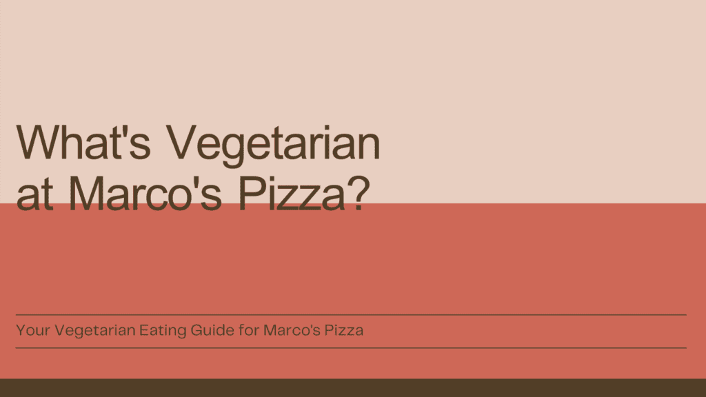 vegetarian at Marco's Pizza