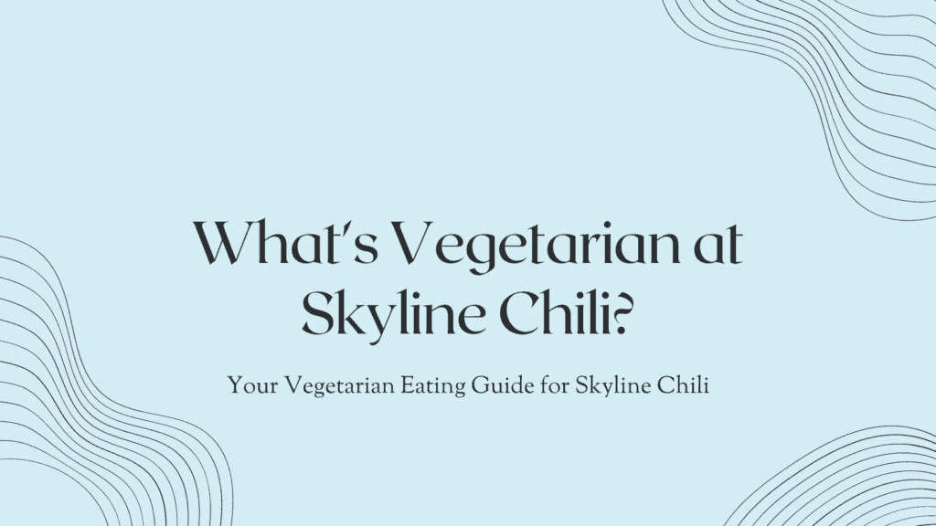 Vegetarian at Skyline Chili