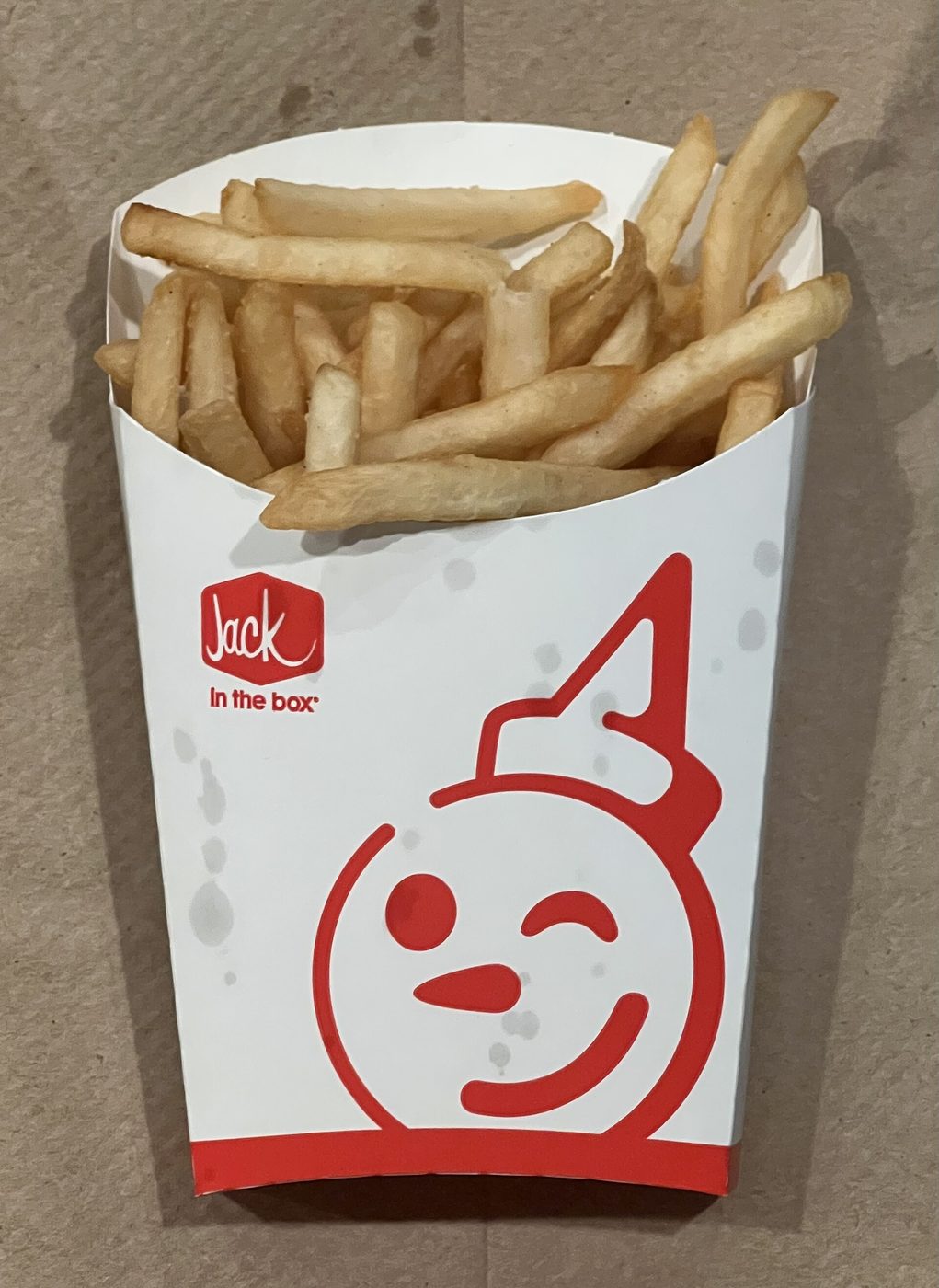 a Box of Fries from Jack in the Box, a Vegan Side Option