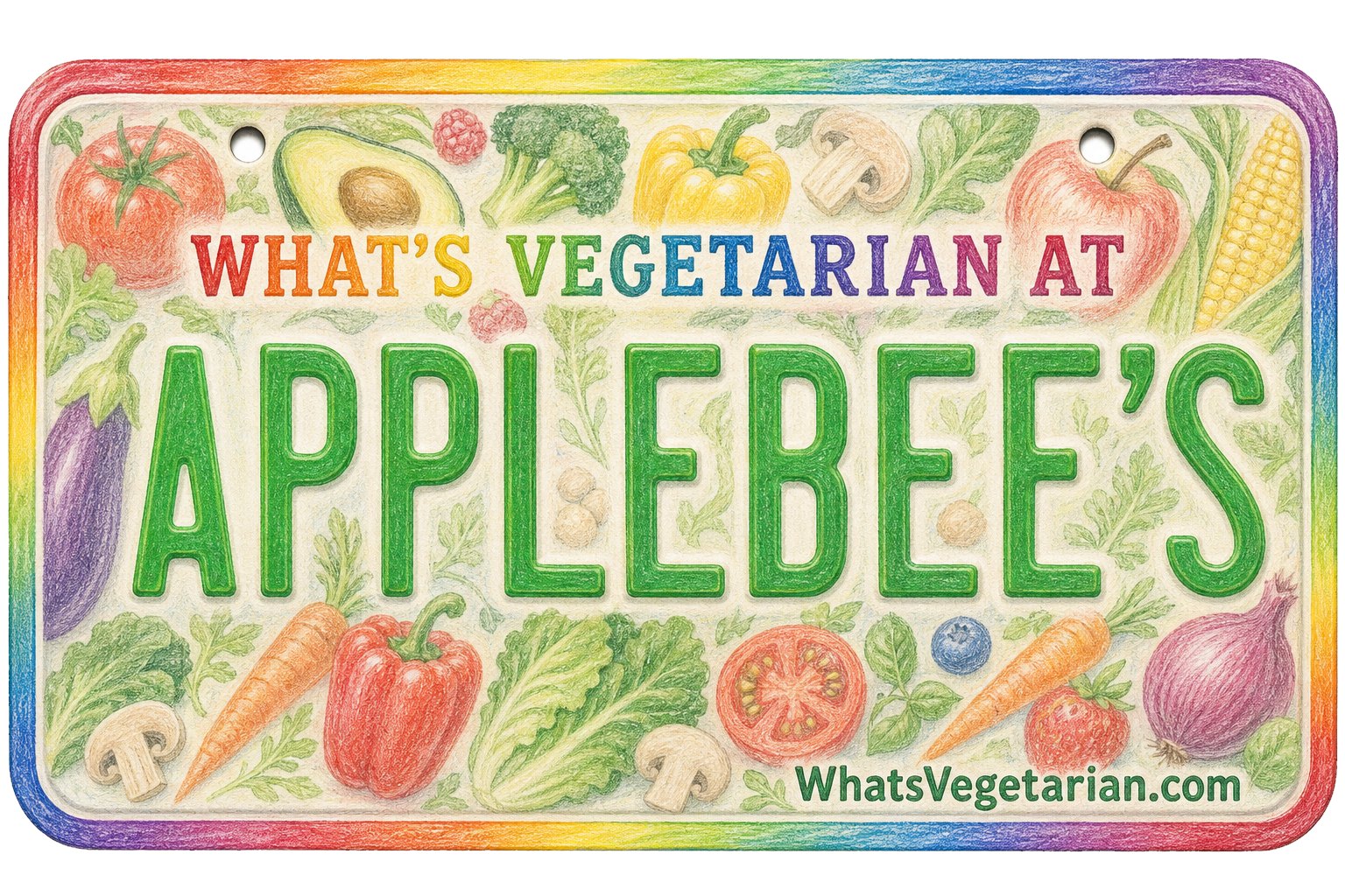 What's Vegetarian at Applebee's license plate