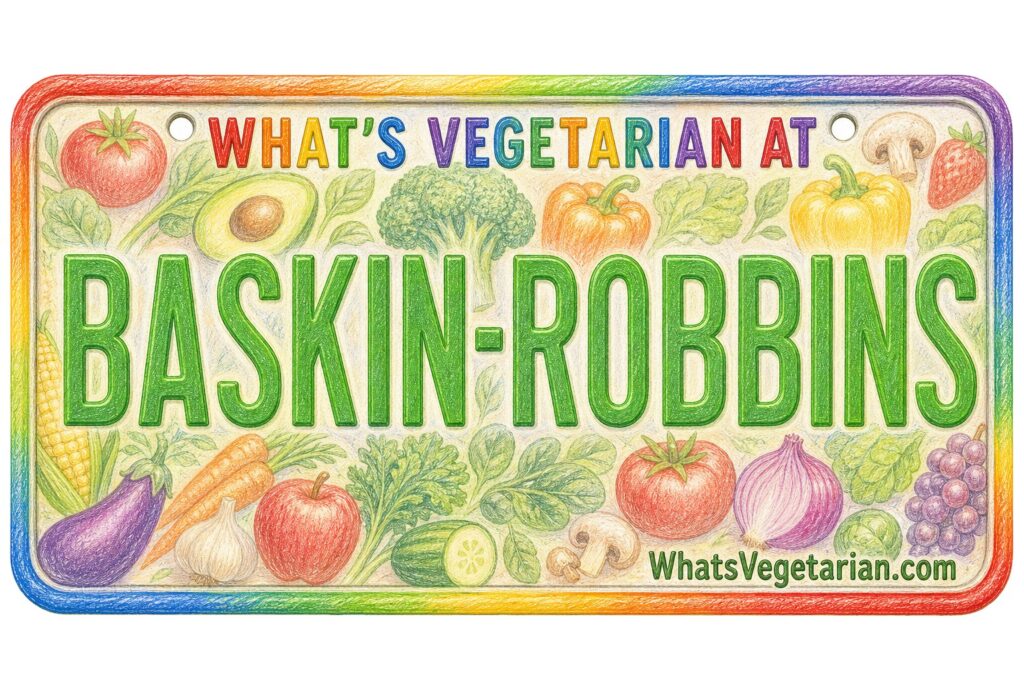 What's Vegetarian at Baskin-Robbins? license plate featured image