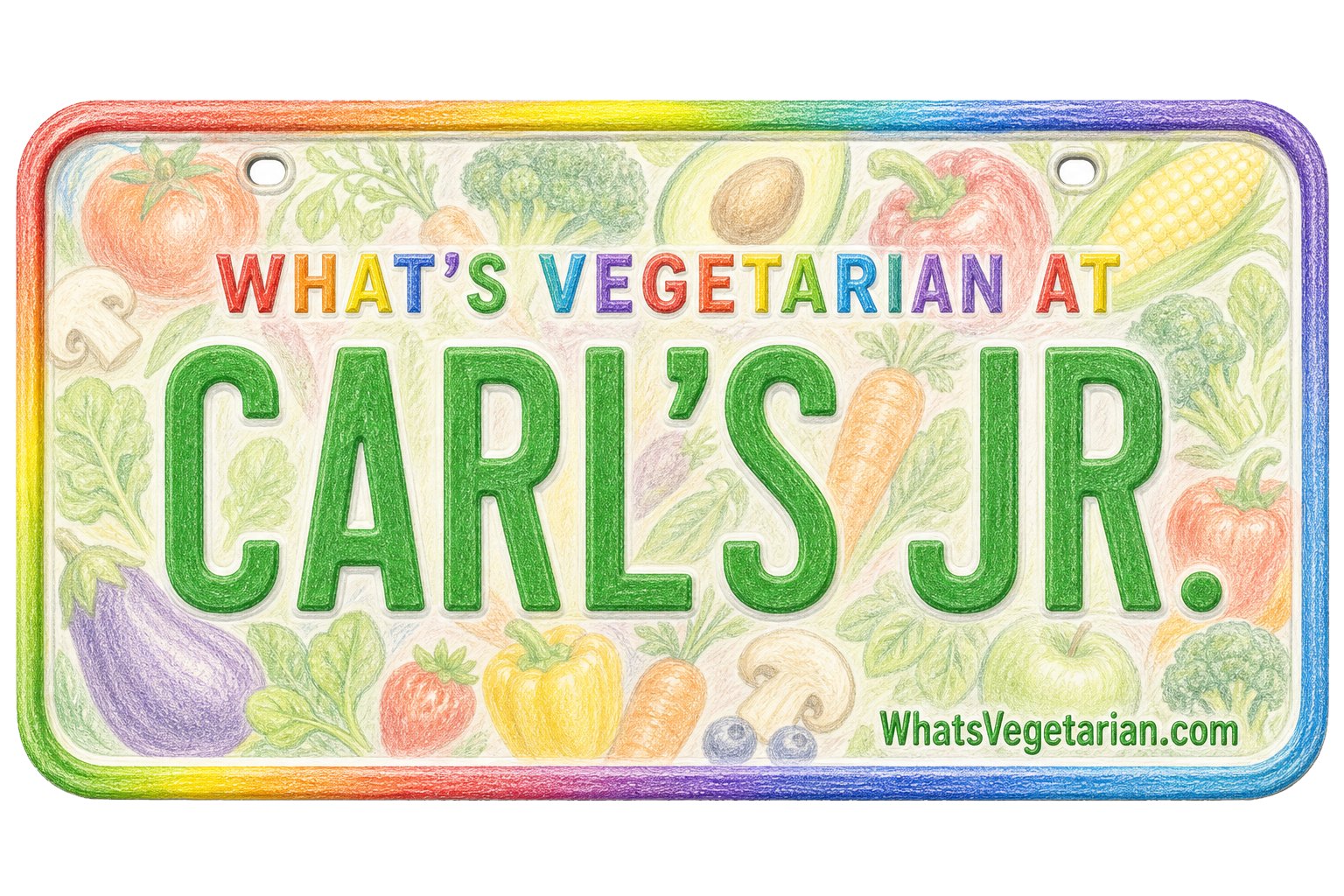 What's Vegetarian at Carl's Jr. - What's Vegetarian? What's Vegetarian at Carl's Jr.? license plate