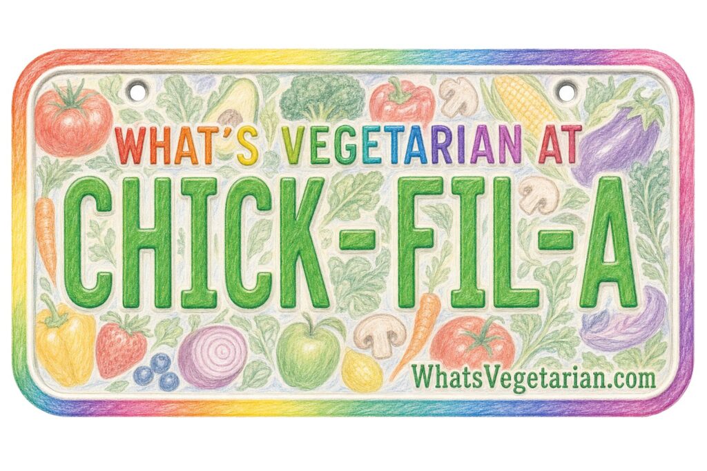What's Vegetarian at Chick-fil-A? license plate featured image