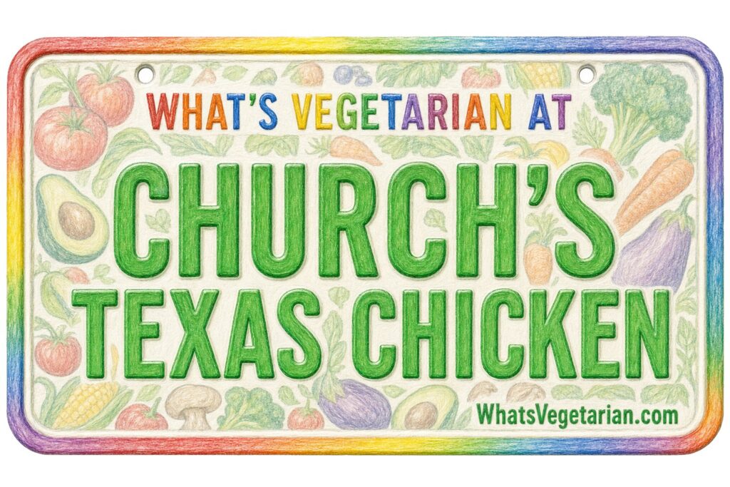 What's Vegetarian at Church's Texas Chicken? license plate featured image