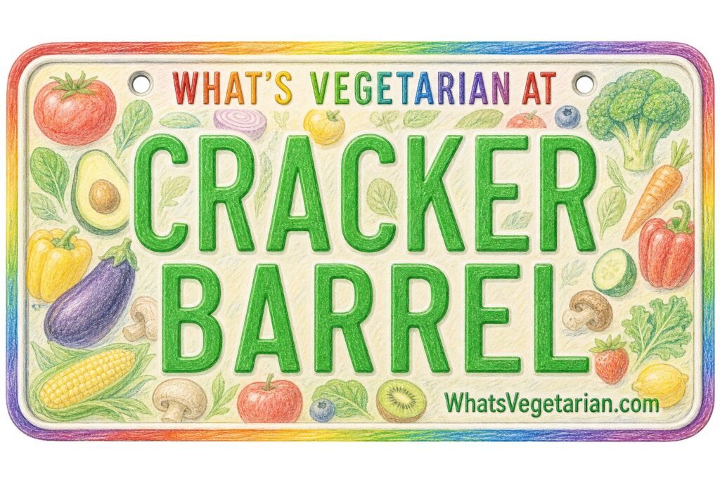 What's Vegetarian at Cracker Barrel? license plate featured image