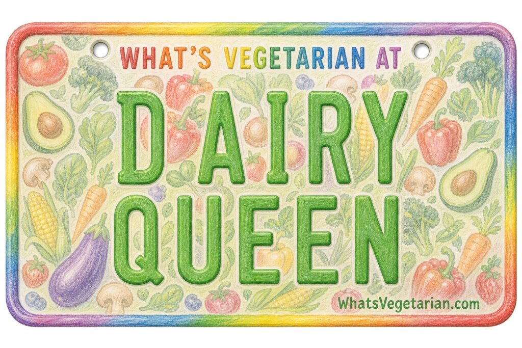 What's Vegetarian at Dairy Queen? license plate featured image