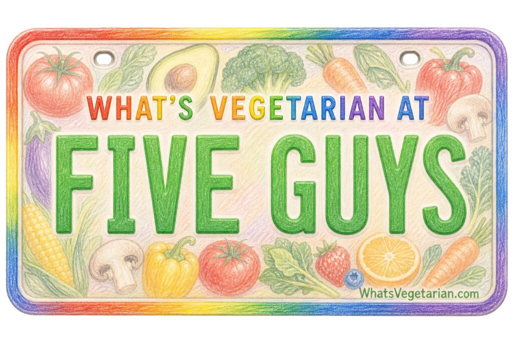 What's Vegetarian at Five Guys? license plate featured image