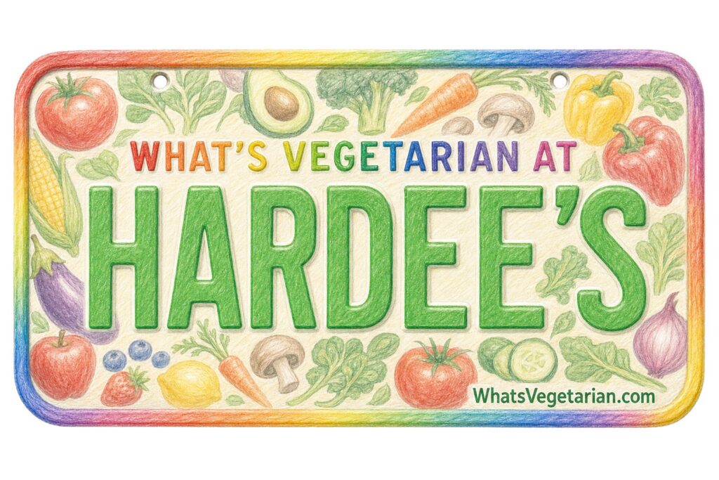 What's Vegetarian at Hardee's? license plate featured image