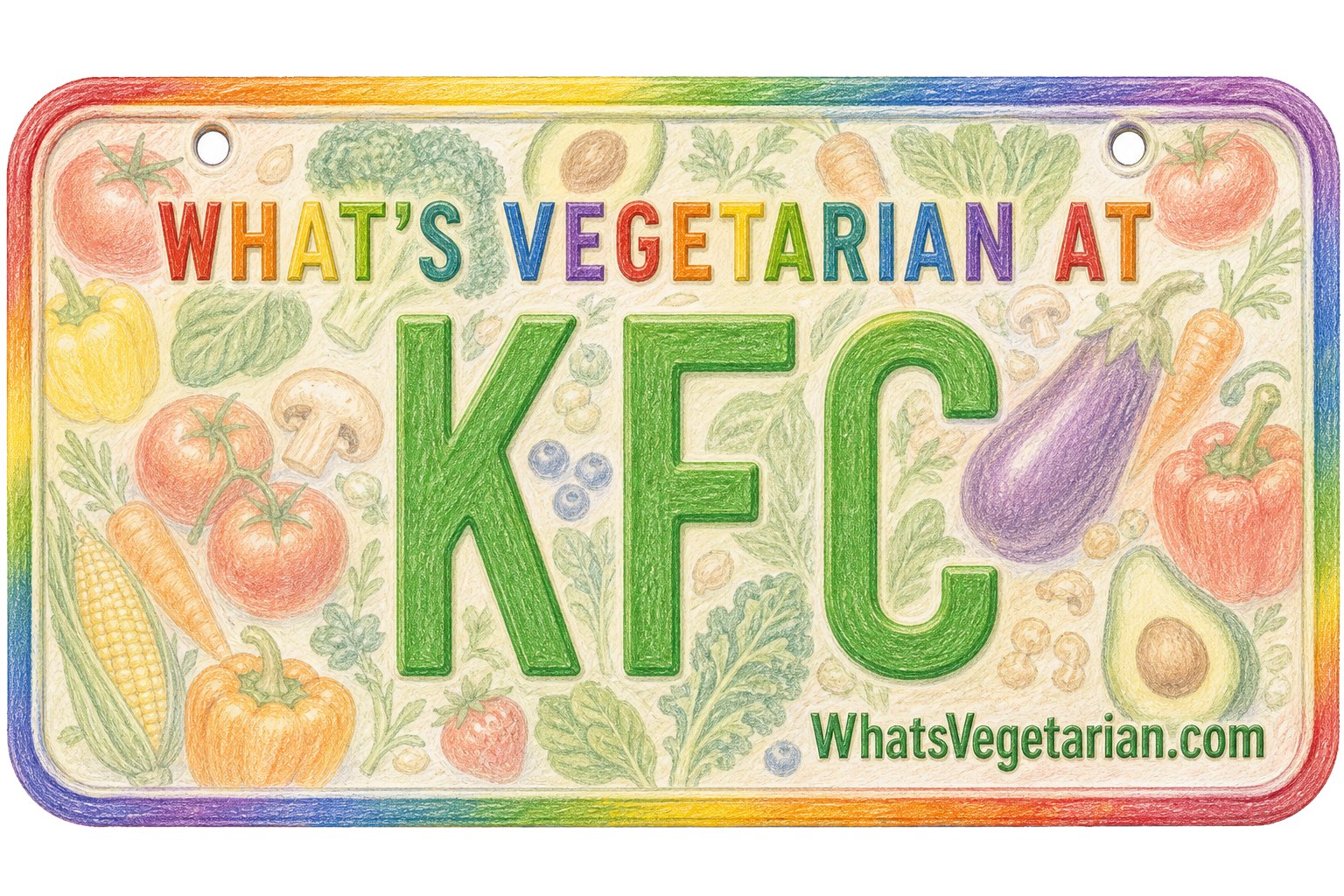 What's Vegetarian at Kfc - What's Vegetarian? What's Vegetarian at KFC license plate