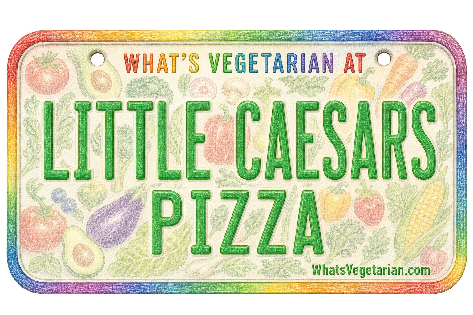 What's Vegetarian at Little Caesars license plate
