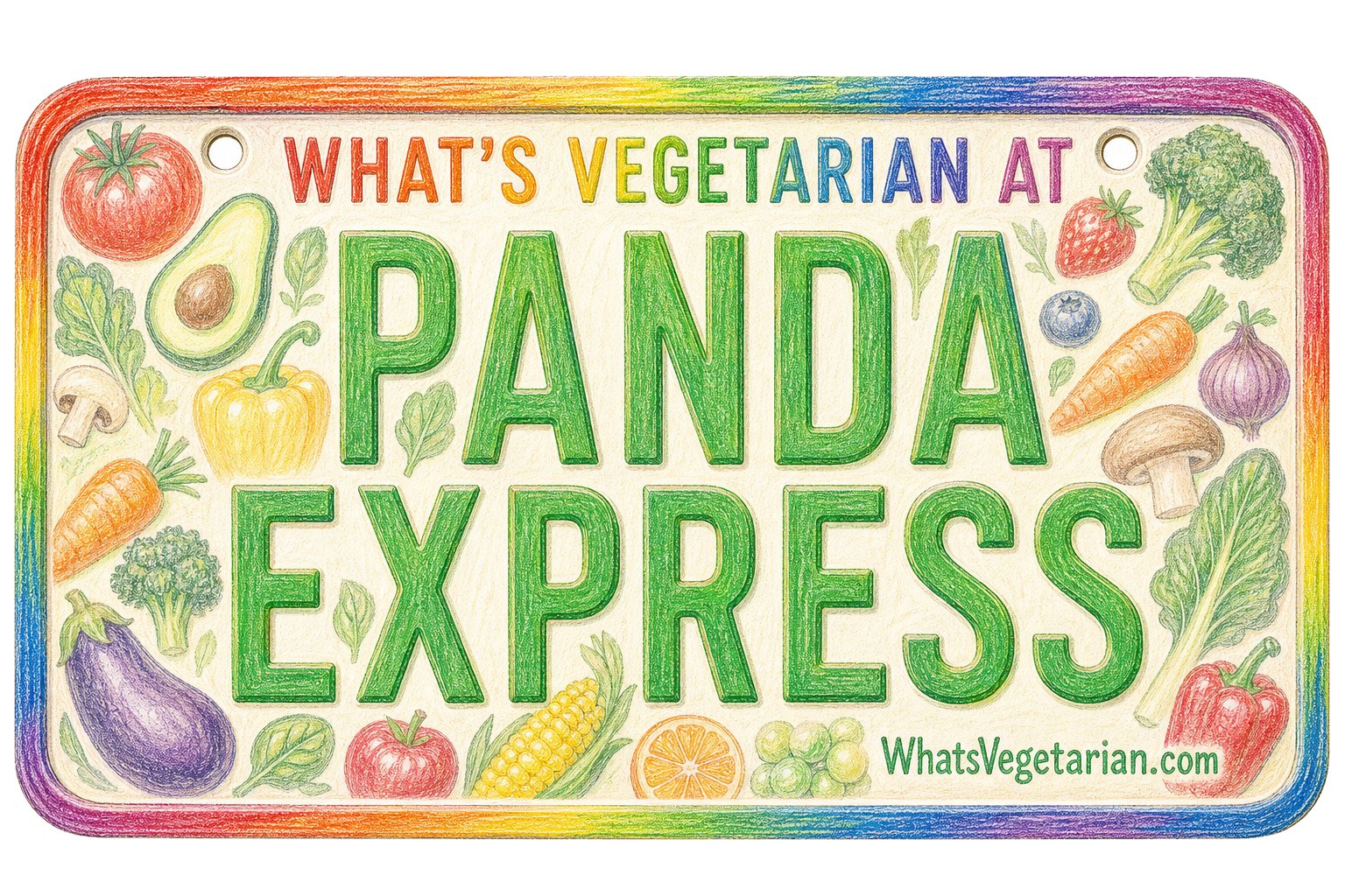 What's Vegetarian at Panda Express license plate