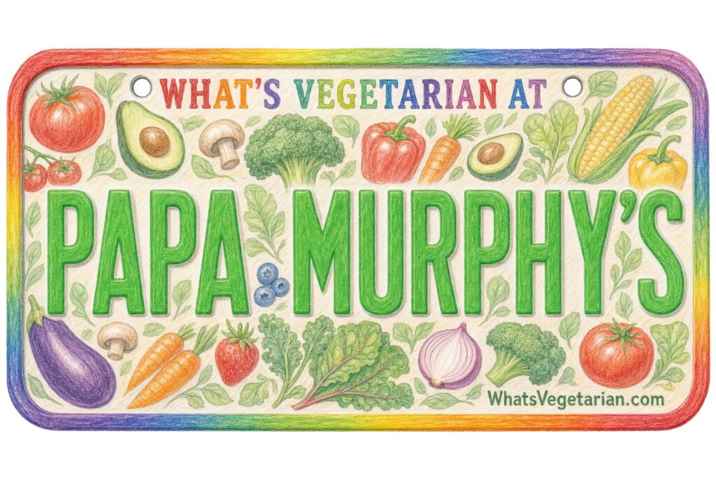 What's Vegetarian at Papa Murphy's? license plate featured image