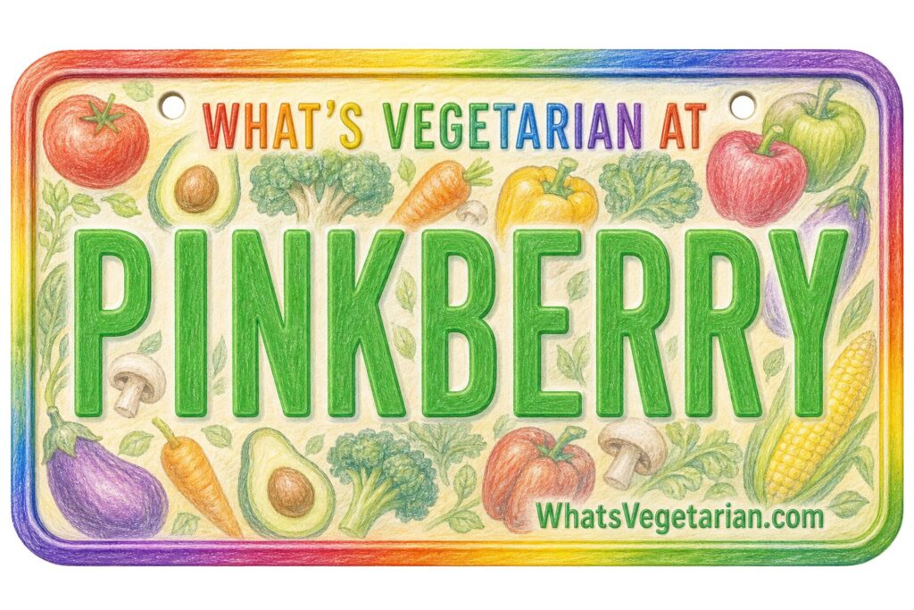 What's Vegetarian at Pinkberry? license plate featured image