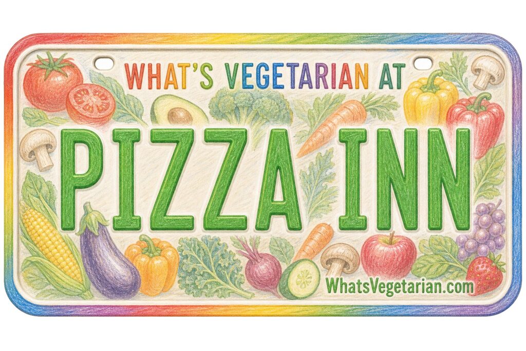 What's Vegetarian at Pizza Inn? license plate featured image
