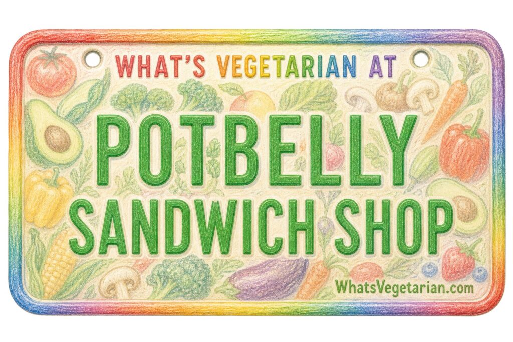 What's Vegetarian at Potbelly Sandwich Shop? license plate featured image