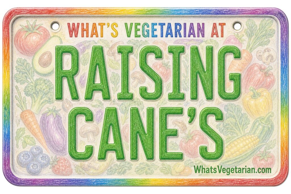 What's Vegetarian at Raising Cane's? license plate featured image