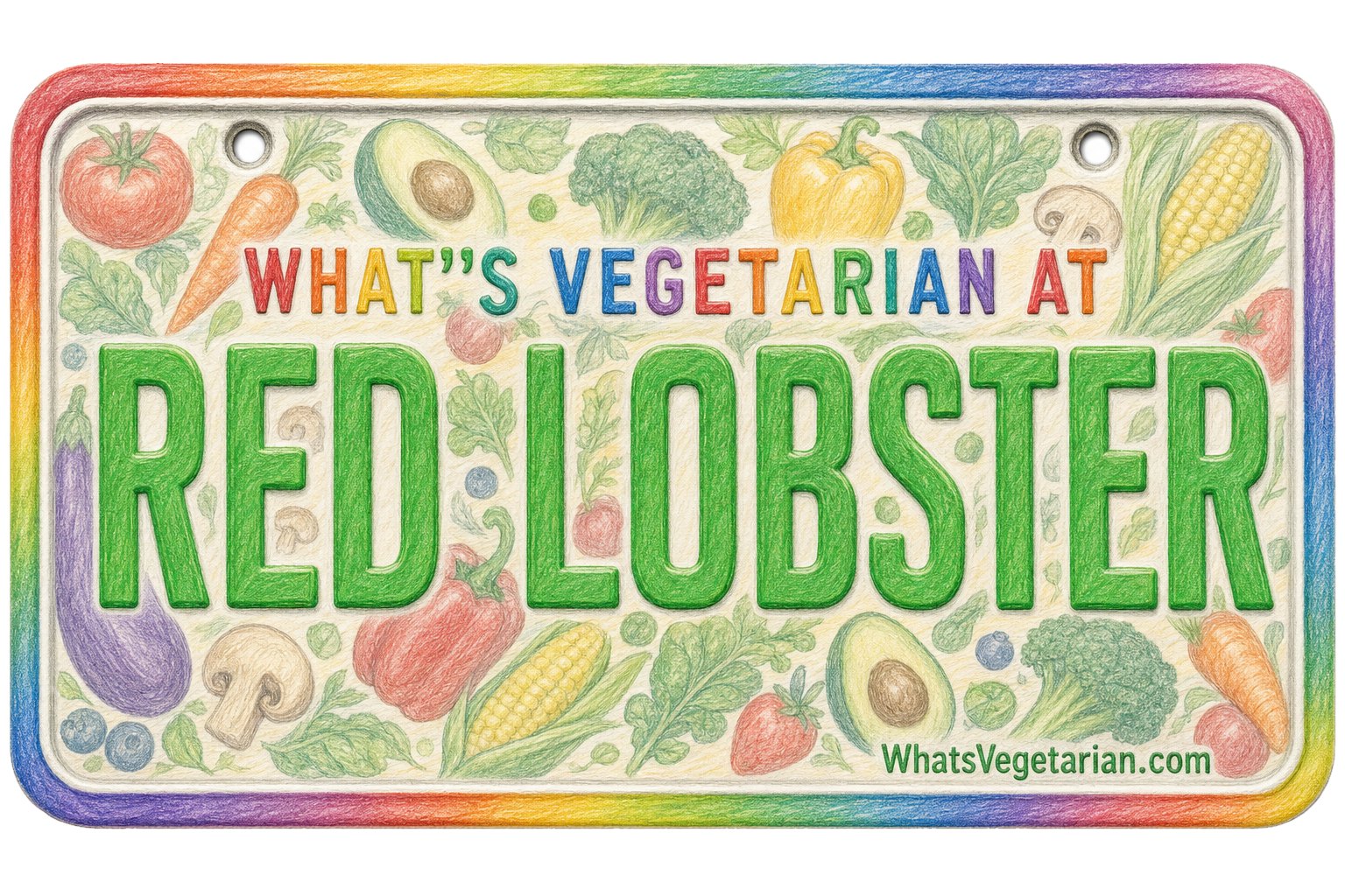 What's Vegetarian at Red Lobster license plate