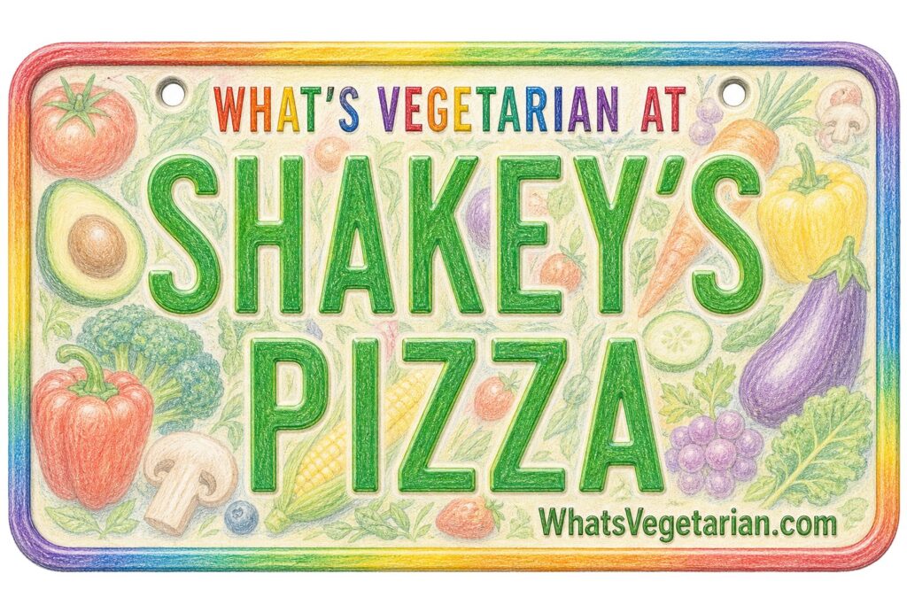 What's Vegetarian at Shakey's Pizza? license plate featured image