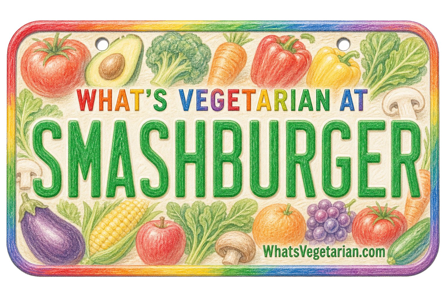 What's Vegetarian at Smashburger license plate