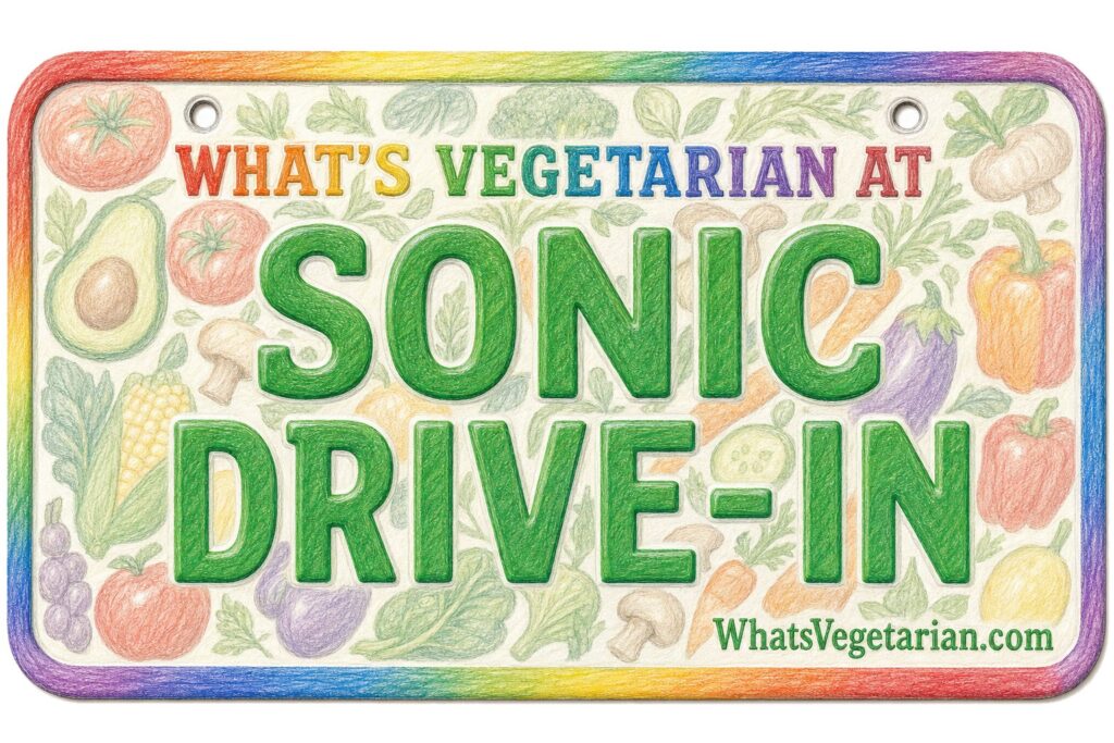 What's Vegetarian at Sonic Drive-In? license plate featured image