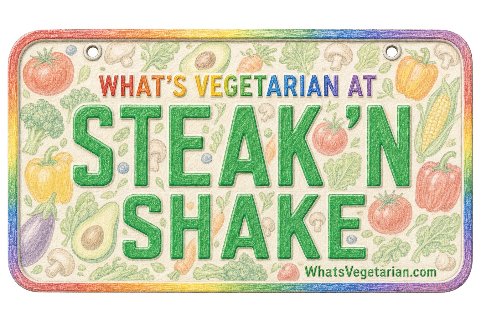 What's Vegetarian at Steak N Shake license plate