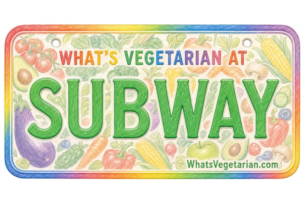 What's Vegetarian at Subway? license plate featured image