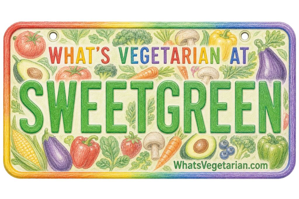 What's Vegetarian at Sweetgreen? license plate featured image