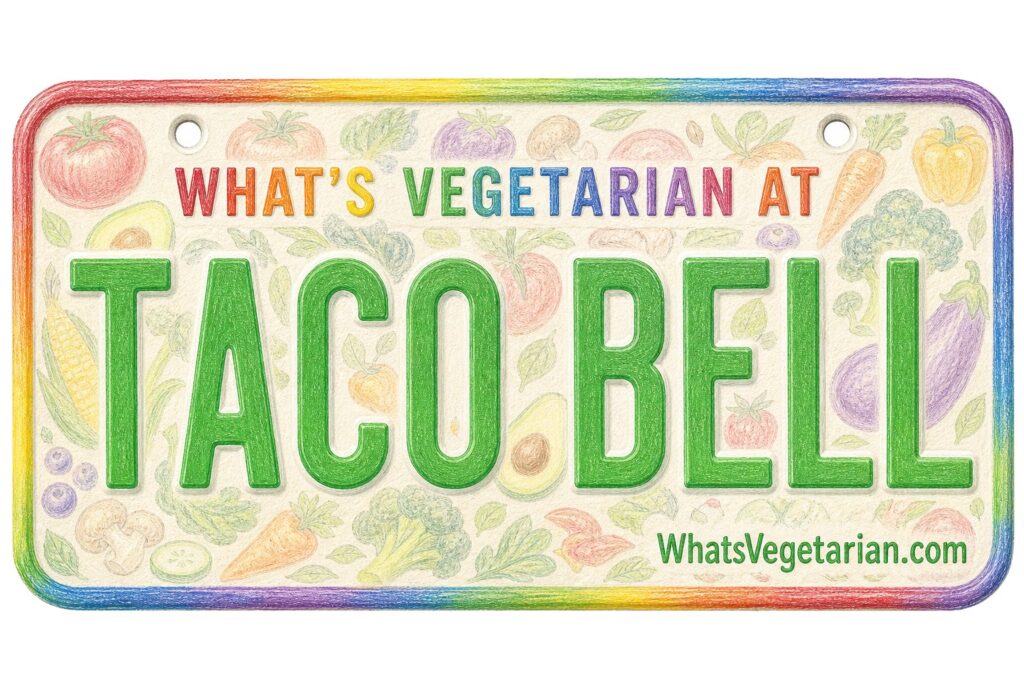 What's Vegetarian at Taco Bell? license plate featured image