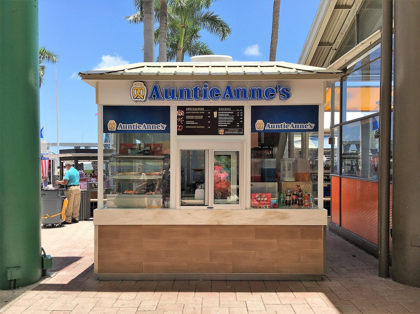 Auntie Anne's storefront at Bayside Marketplace in Miami