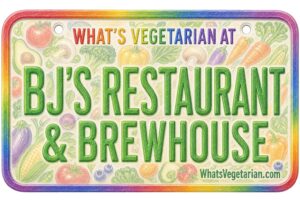 What's Vegetarian at Bj's Restaurant & Brewhouse License Plate