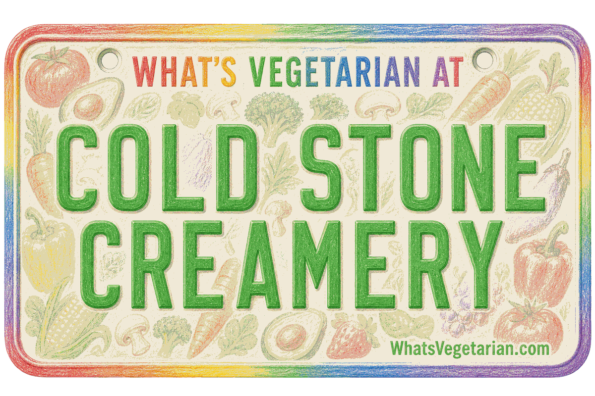 Cold Stone Vegetarian Options Guide License Plate