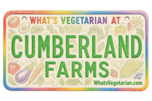 Cumberland Farms vegetarian options guide license plate
