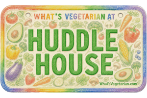 Huddle House vegetarian options license plate graphic