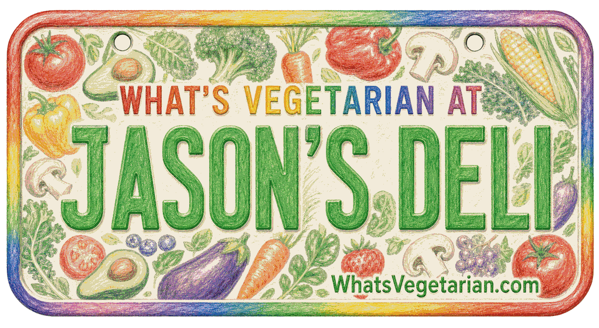 Jason's Deli vegetarian options guide license plate