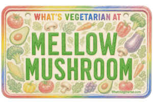 Mellow Mushroom vegetarian options license plate from WhatsVegetarian.com