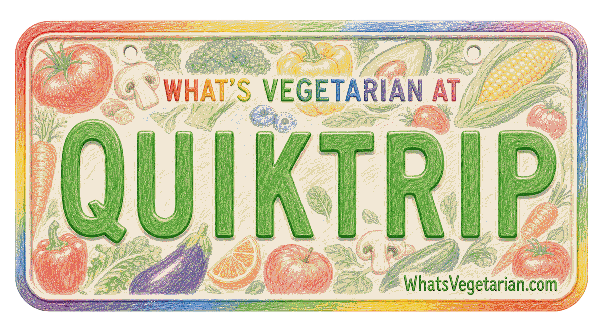 Quiktrip Vegetarian Options Guide License Plate from Whatsvegetarian.com