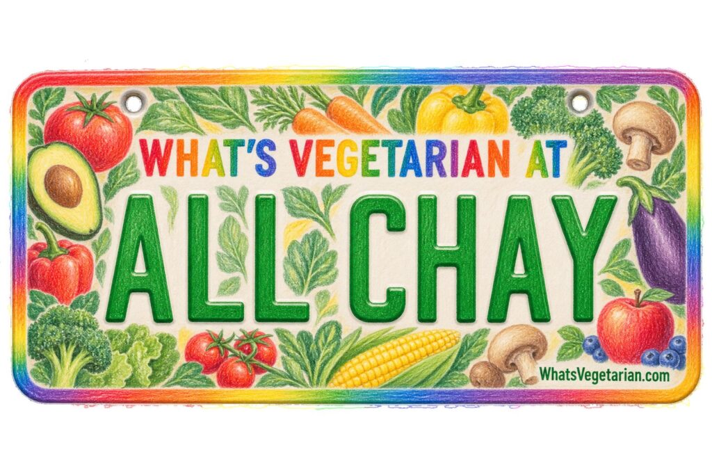What's Vegetarian at All Chay? license plate featured image
