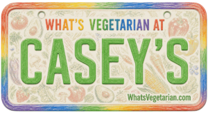 Casey's Vegetarian Options Guide License Plate Graphic
