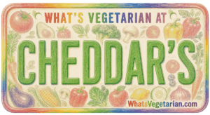Cheddar's Vegetarian Options License Plate Graphic from Whatsvegetarian.com