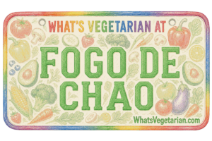 Fogo de Chao vegetarian options license plate graphic