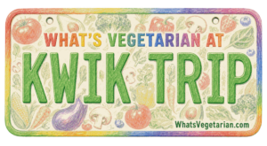 Kwik Trip vegetarian options license plate graphic