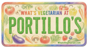 Portillo's vegetarian options guide license plate from WhatsVegetarian.com