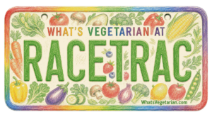 RaceTrac vegetarian options guide license plate graphic