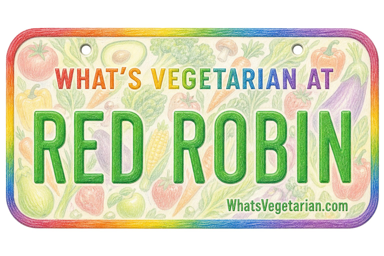 What's Vegetarian at Red Robin? graphic from WhatsVegetarian.com