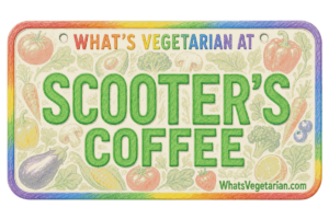 Scooter's Coffee vegetarian options license plate graphic