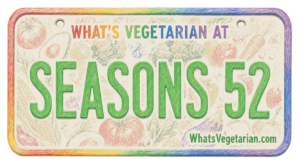 Seasons 52 vegetarian options guide license plate