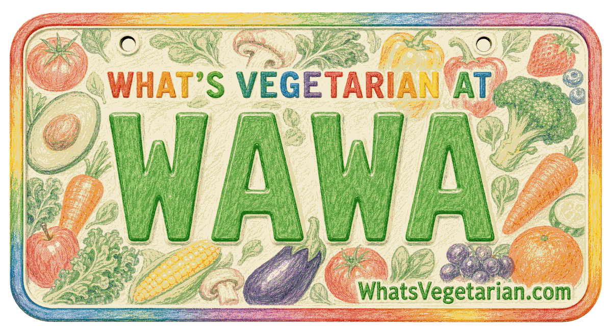 Wawa Vegetarian Options Guide License Plate