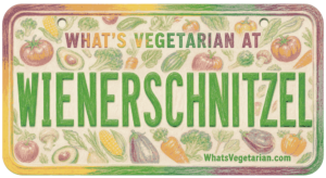 Wienerschnitzel vegetarian options license plate graphic