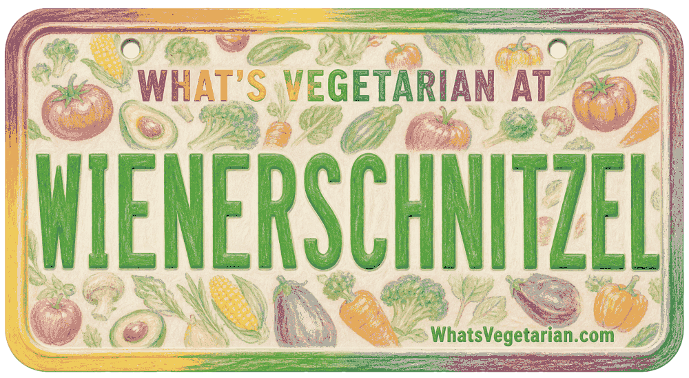 Wienerschnitzel vegetarian options license plate graphic