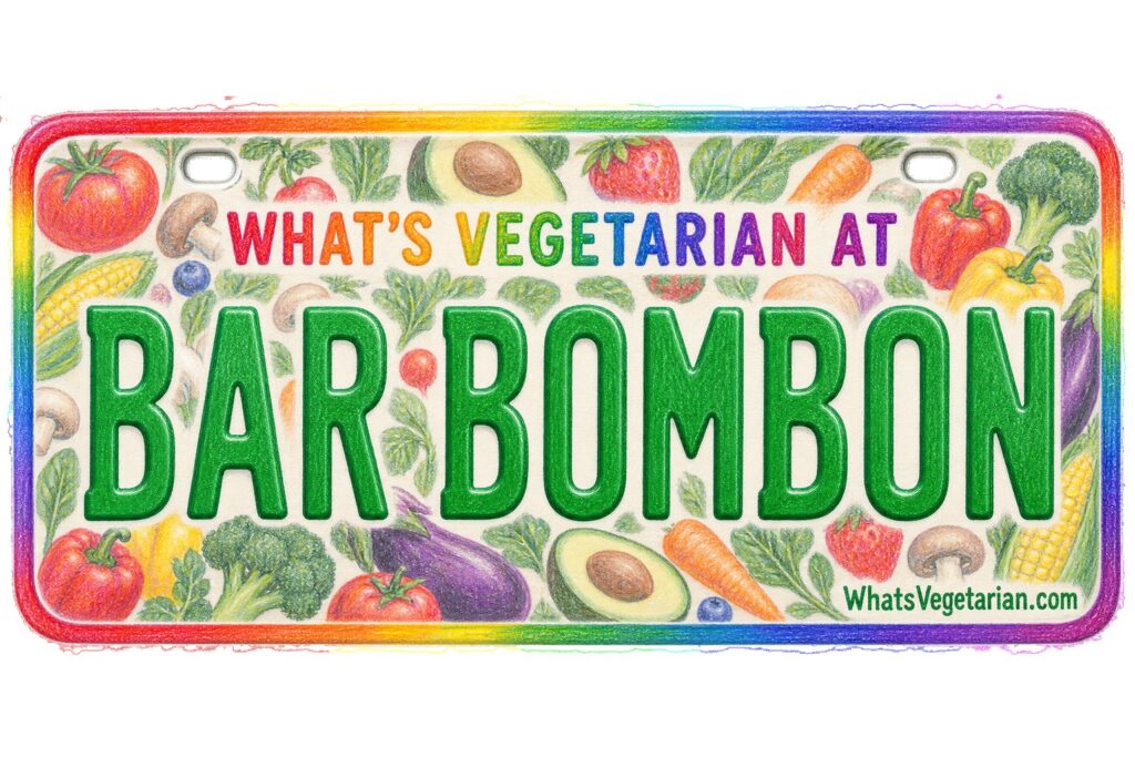 What's Vegetarian at Bar Bombon? license plate featured image